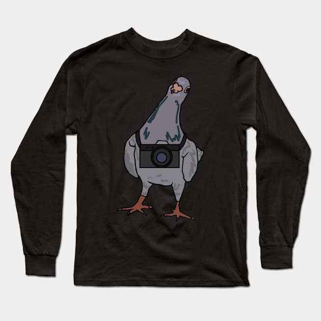 Pigeon's Always Watching Long Sleeve T-Shirt by rattraptees